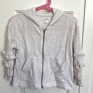Gymboree spring/summer light hoodie. Ruffled sleeves.  Size 2T.